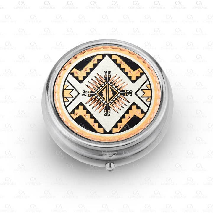 Southwest Sunburst western Pill Box