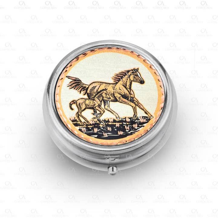 Horse &amp; Foal Pill Box