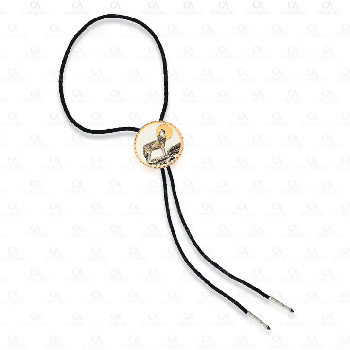 Howling Wolf Bolo Tie