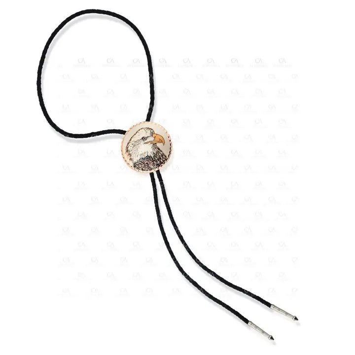 Wolf Face Western Bolo Tie
