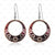 Red Daisies Flower Hoop Earrings