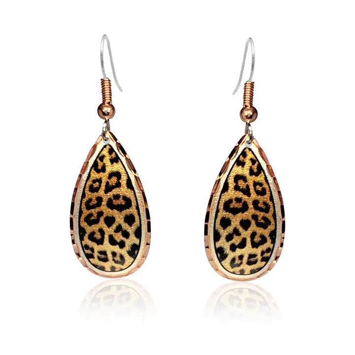 Leopard design earrings