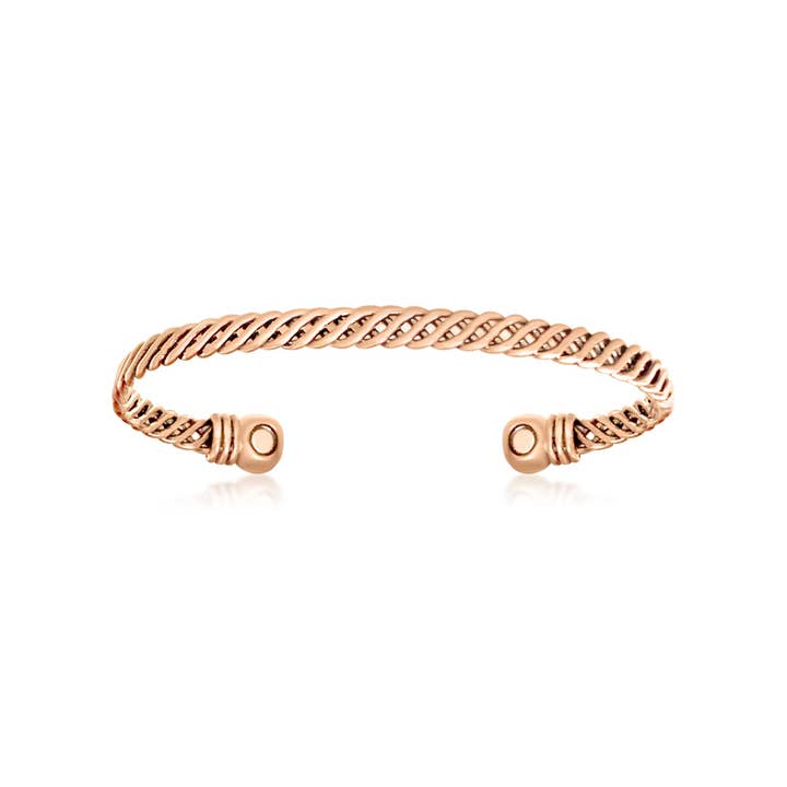 plain copper bracelet with magnets
