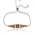 Black flower design chain bracelet with sliders