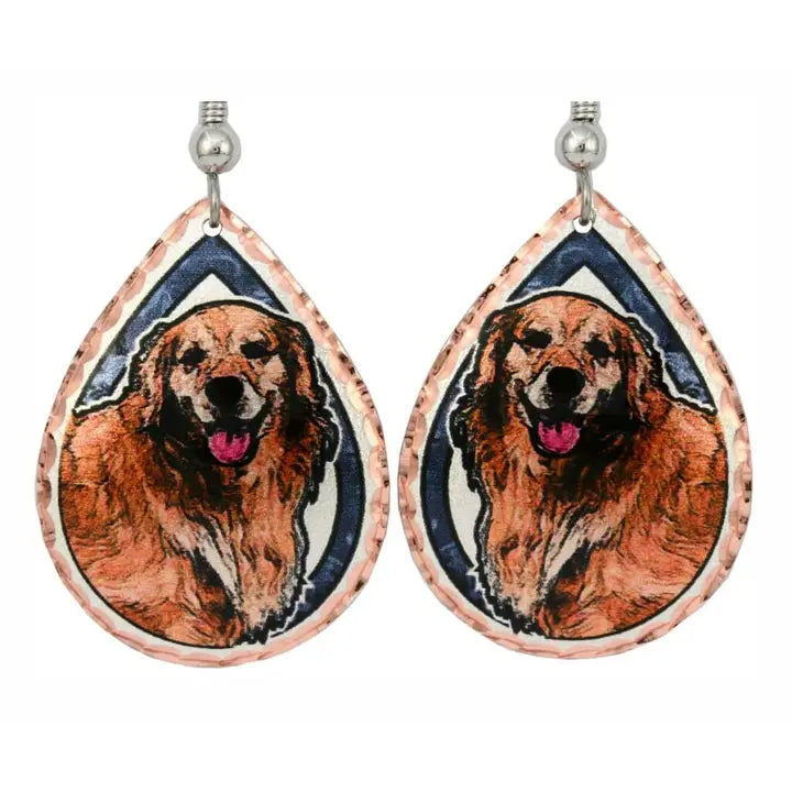 Handmade Golden Retriever Earrings