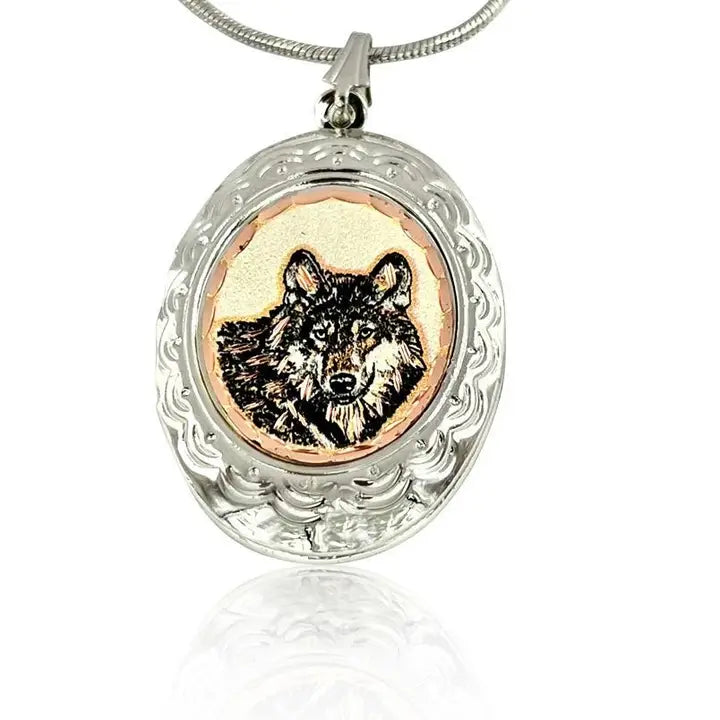 Wolf Jewelry Locket Necklace