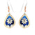 Blue  Floral Design Earrings