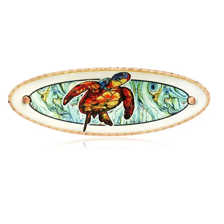 Whimsical Sea Turtle Art Hair clip