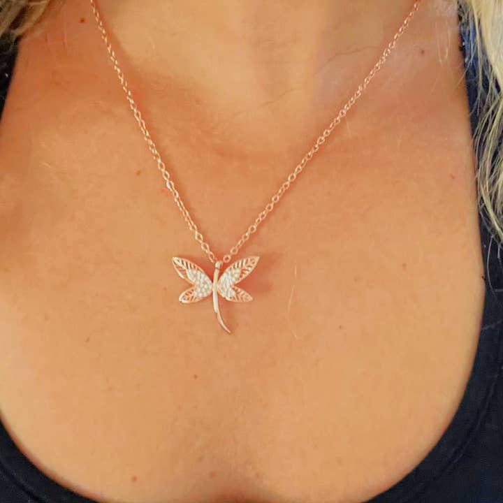DRAGONFLY Rose gold  Necklace