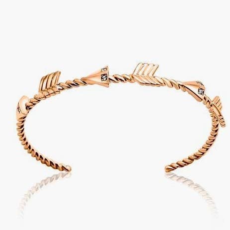 Sterling Silver Arrow design  Rose gold Bracelet