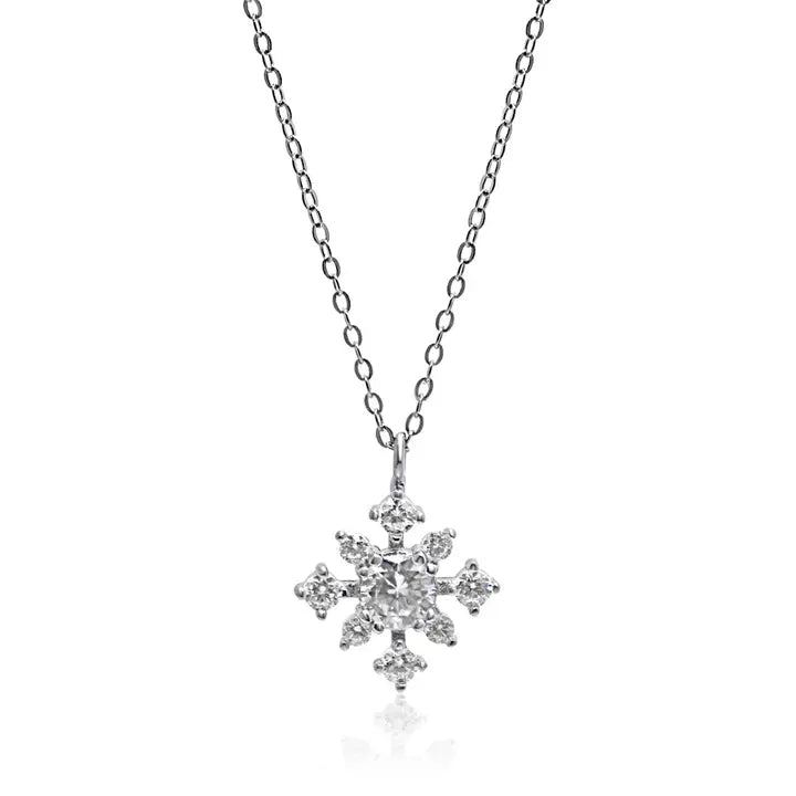 Snow flake  stainless necklace