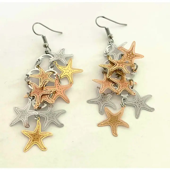 Starfish nautical earrings
