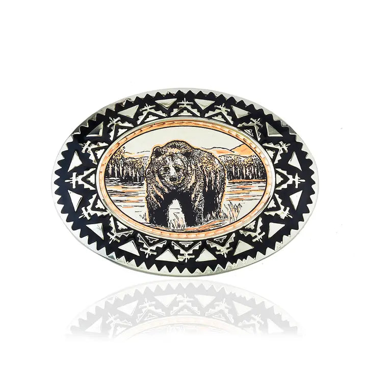 Grizzly Bear Western Belt Buckle BB-21