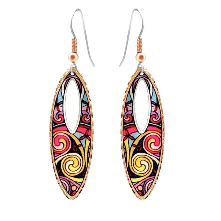 Copper Celtic style  earrings