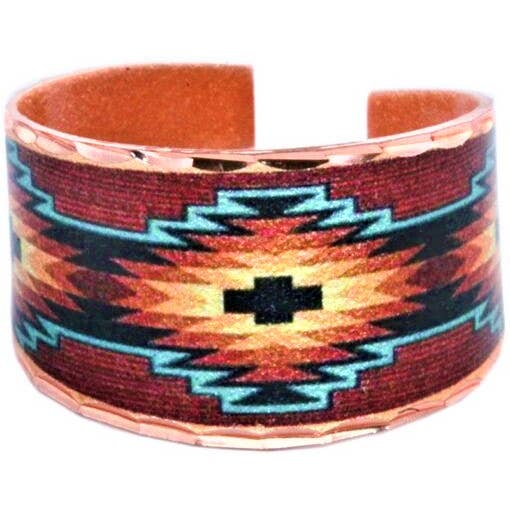 Burgundy & Turquoise western Rings RC-19