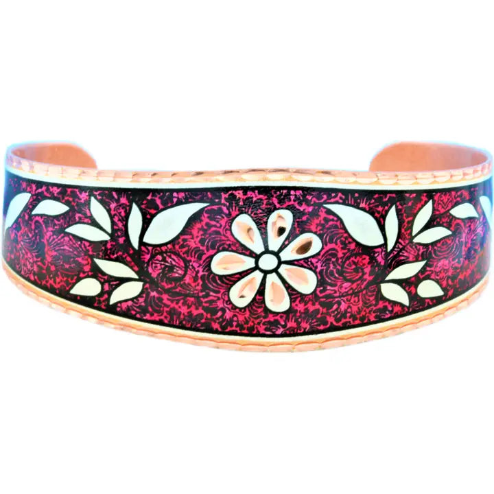 Red Background Flower Bracelets