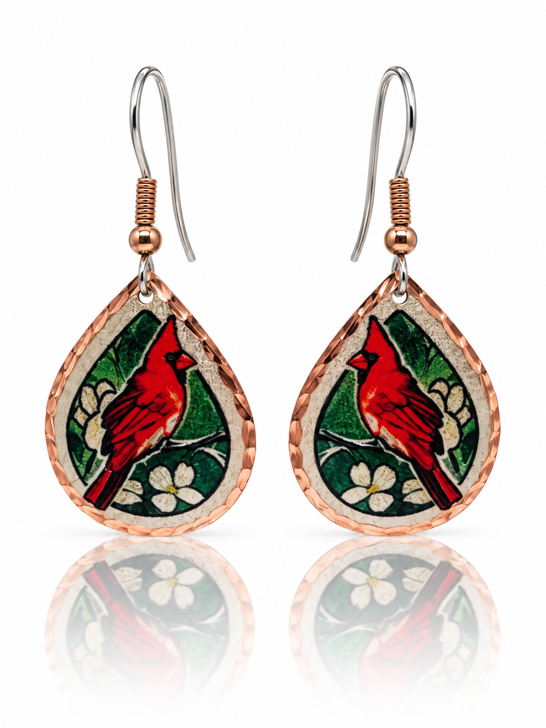 Cardinal Earrings