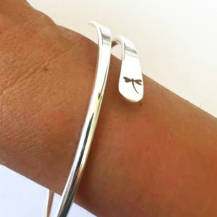 925 Sterling silver plated  dragonfly bracelet