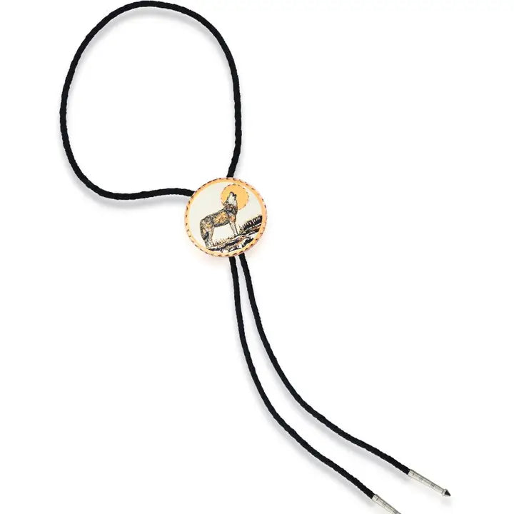 Howling Wolf Bolo Tie