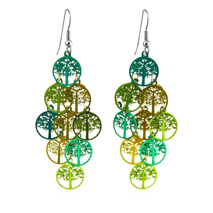 Tree of Life Multiple piece Colorful earrings