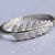 Sterling silver   adjustable    feather  Ring