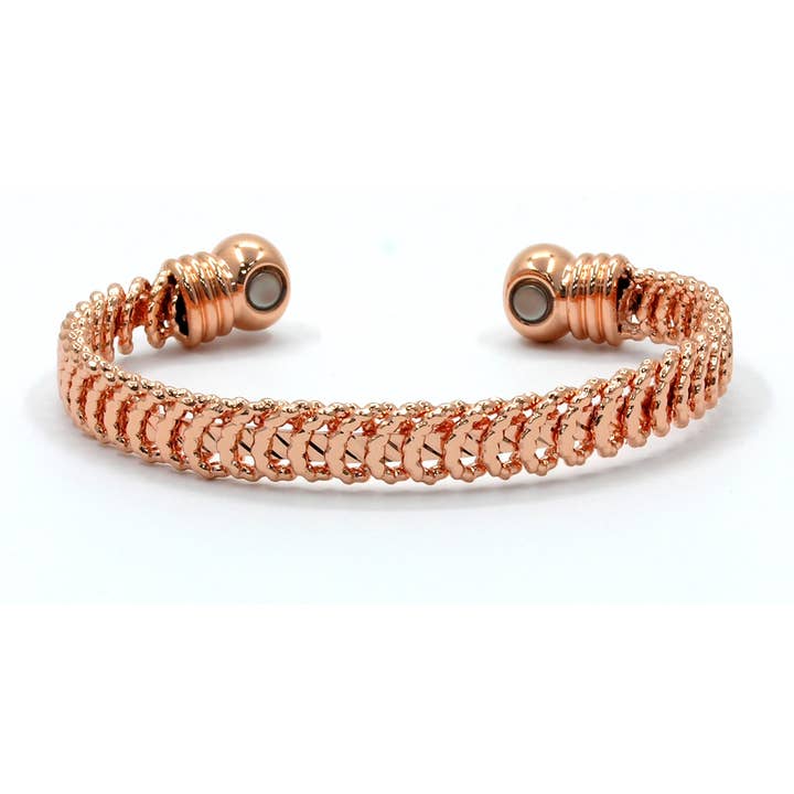 plain copper bracelet with magnets for ladies