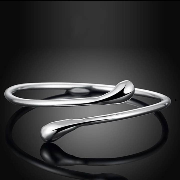 925 Sterling silver plated   water drop bracelet