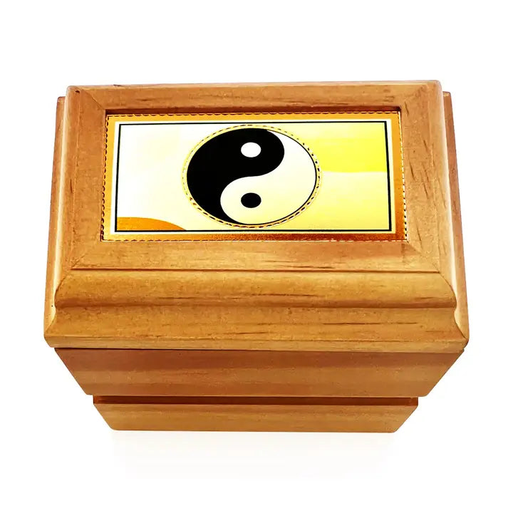Wooden Keepsake  Box Yin Yang