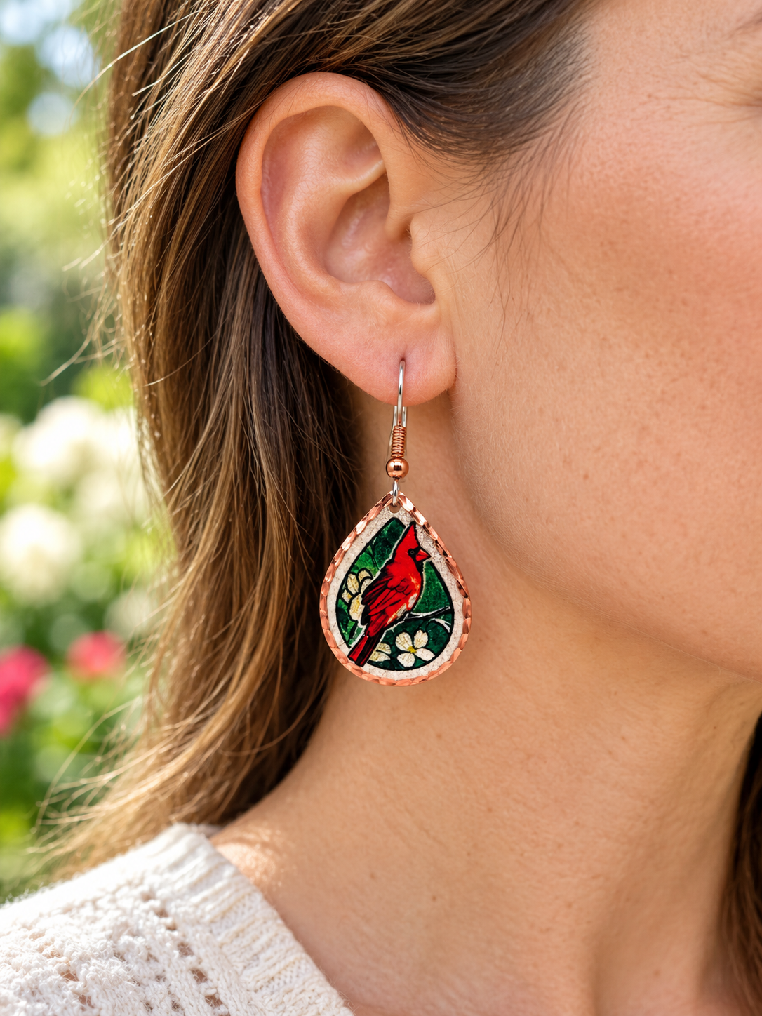 Cardinal Earrings