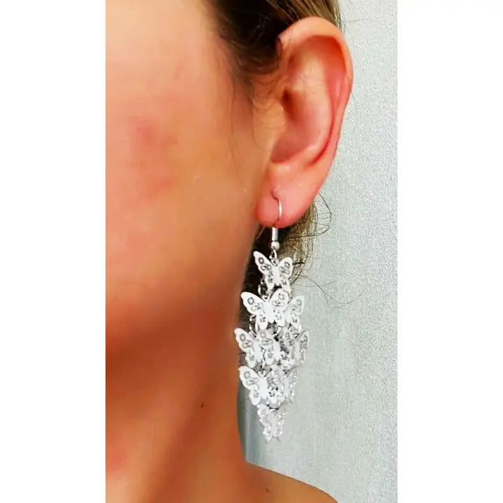 Stainless Steel   Butterflies Earrings