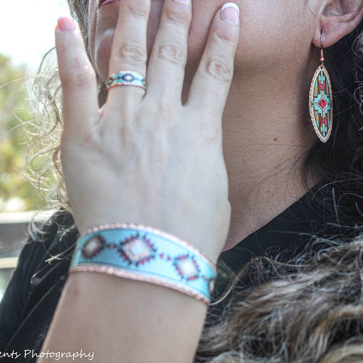 Aquamarine Color western Rings
