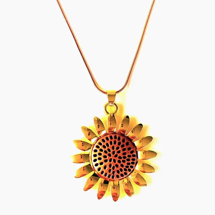 Sunflower Earrings gold plated on copper