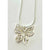 Butterfly Silver  necklace zirconia stones