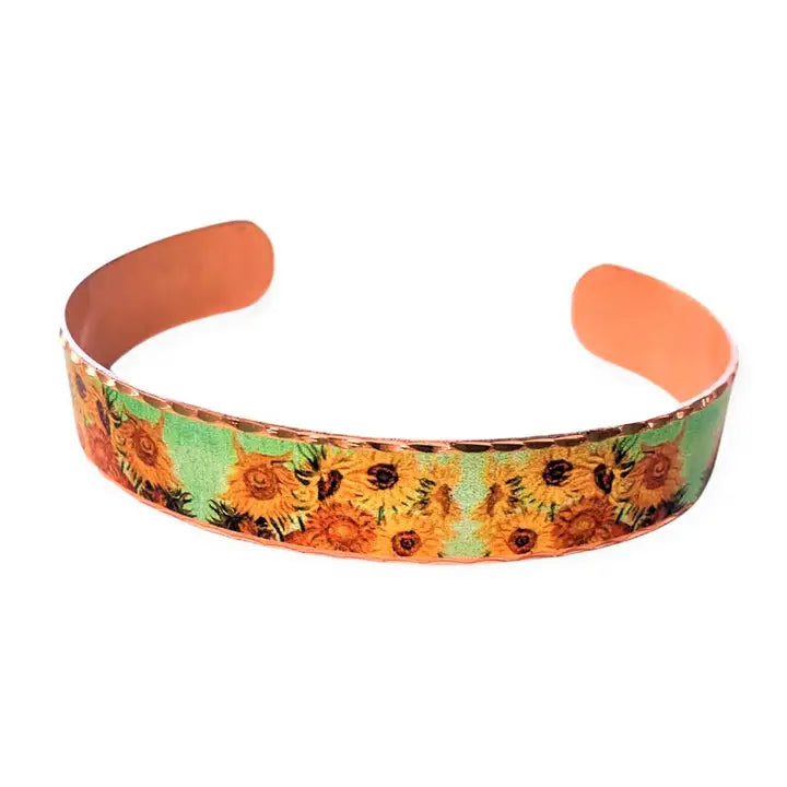 Van Gogh Sunflowers  Narrow Bracelet