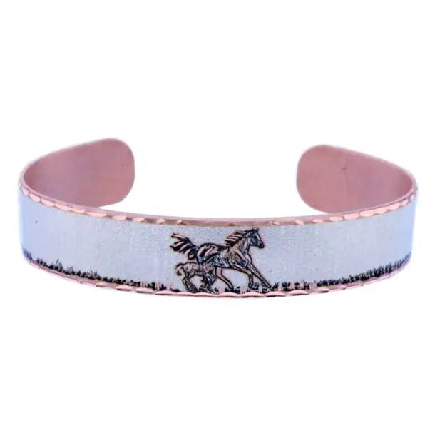Horse &amp; Foal Cuff Bracelet