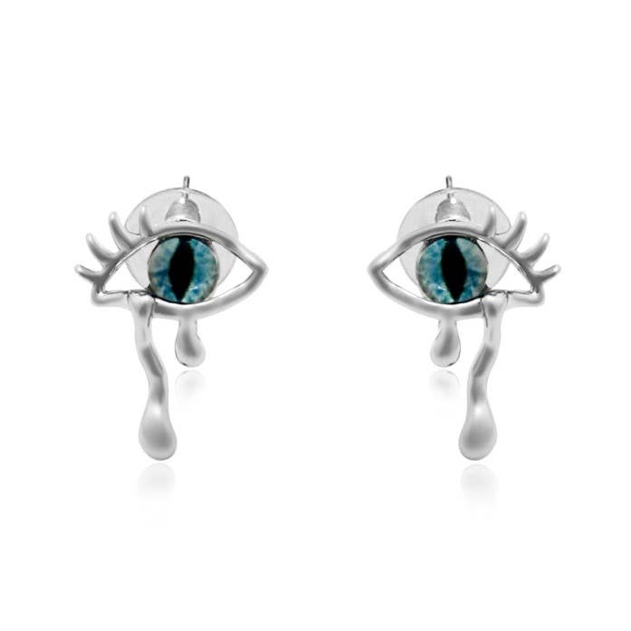 monster  eye with   drops   Stud Earrings