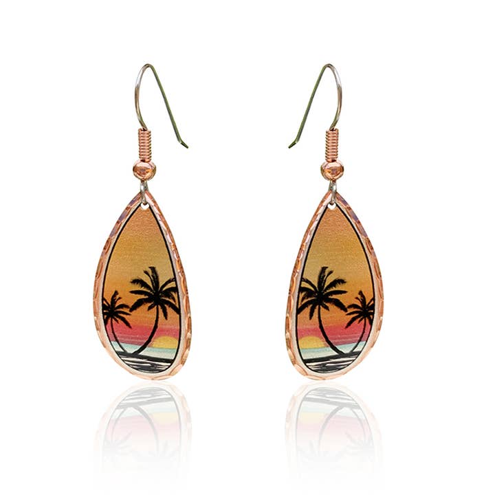 Palm tree design earrings