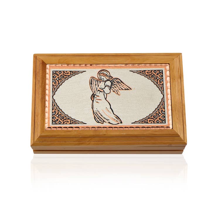 Angel design wooden handmade box