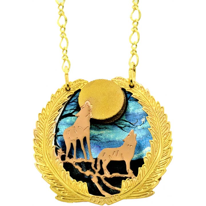 Howling Wolves Necklace