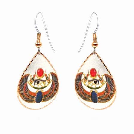 Scarab and Eye of Horus Earrings