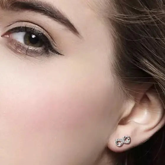 Infinity symbol   sterling silver Earrings