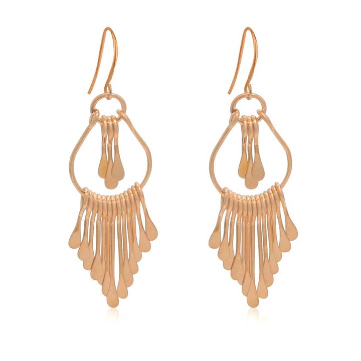 Copper nail tassel dream catcher  earrings