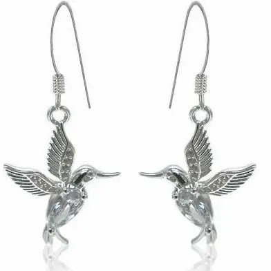 sterling  silver hummingbird beautiful   earrings