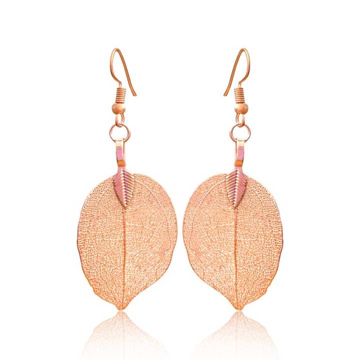 Leaf Rose gold  earrings
