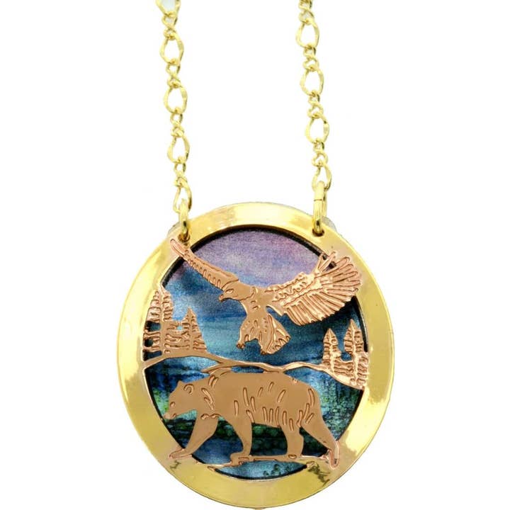 Eagle &amp; Bear Necklace