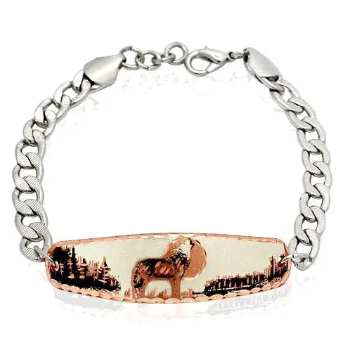 Howling Wolf Chain Bracelet