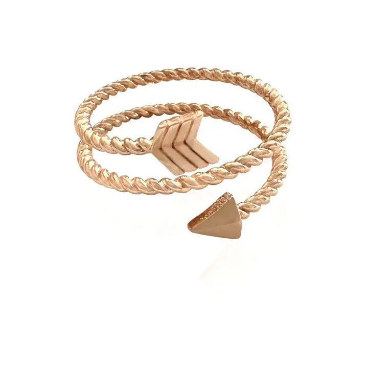 rose gold Arrow    Adjustable Ring