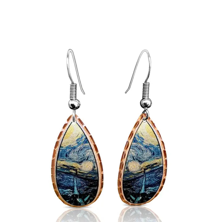 Van Gogh Starry Night Design Earrings