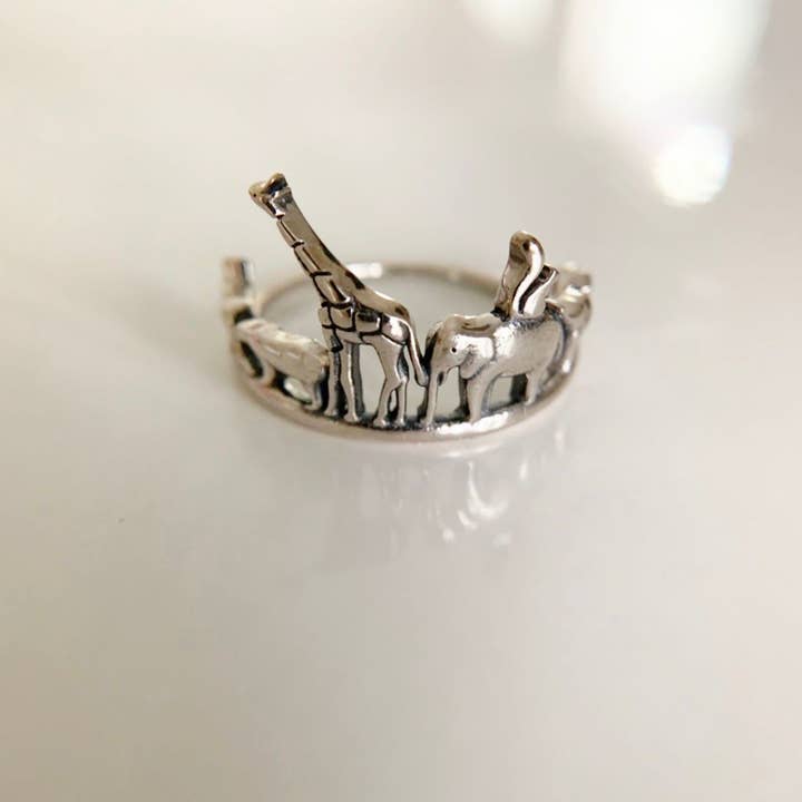 Silver color animal kingdom adjustable  Ring