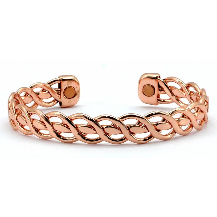 plain copper bracelet with magnets